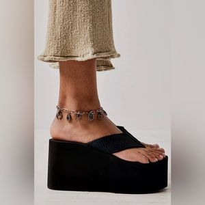 Free People Black Platform Sandals